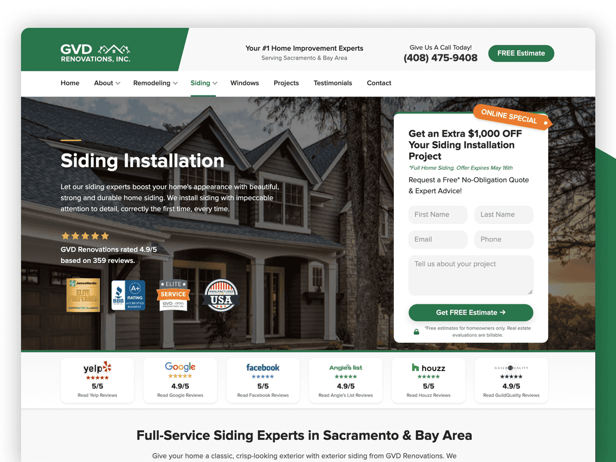 GVD Renovations Website